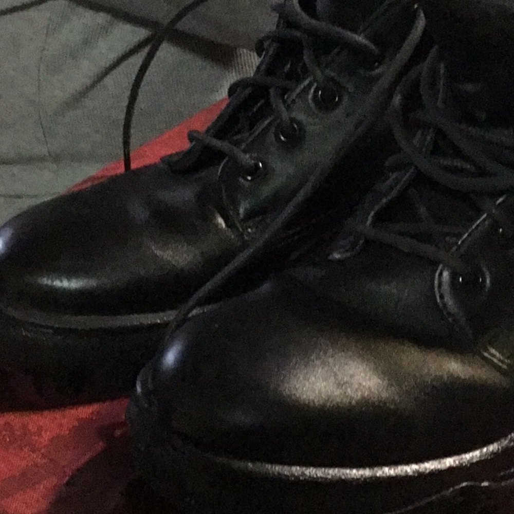 Rocky Mens tmc duty Boots Black Size 7.5   Plain toe chukka